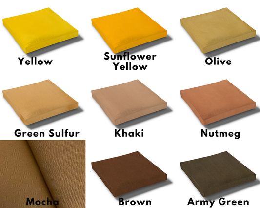 Custom Elastic Fitted & Protective Cushion Cover - Durable Duck Canvas - Choice of Solid Colors