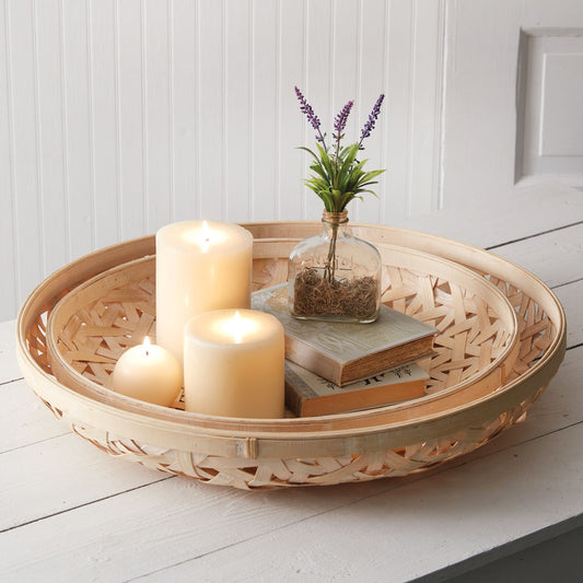 Set of Two Boho Tobacco Baskets