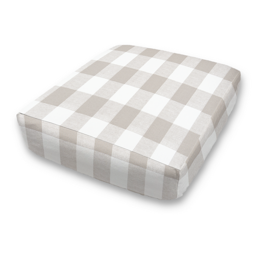 Bench Custom Elastic Fitted & Protective Cushion Cover - Cotton Buffalo Plaid