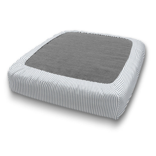 Farmhouse Classic Ticking Stripe Cotton Custom Elastic Fitted Cushion Cover - Choice of Colors