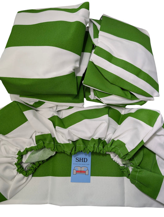 *Pre-Made Ready Ship* 6 Piece Patio Furniture Covers - Cabana Green Water Resistant Fabric