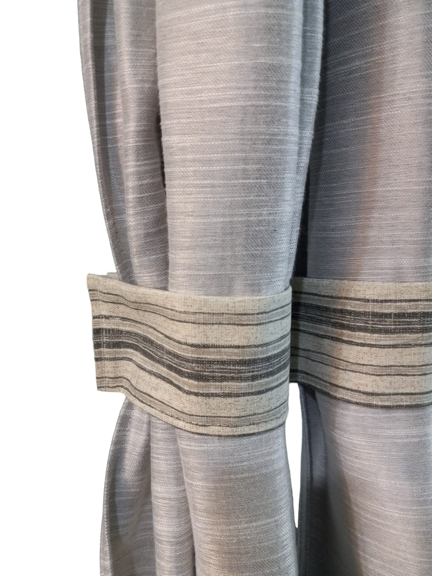 Brunswick Grey - Curtain Velbacks