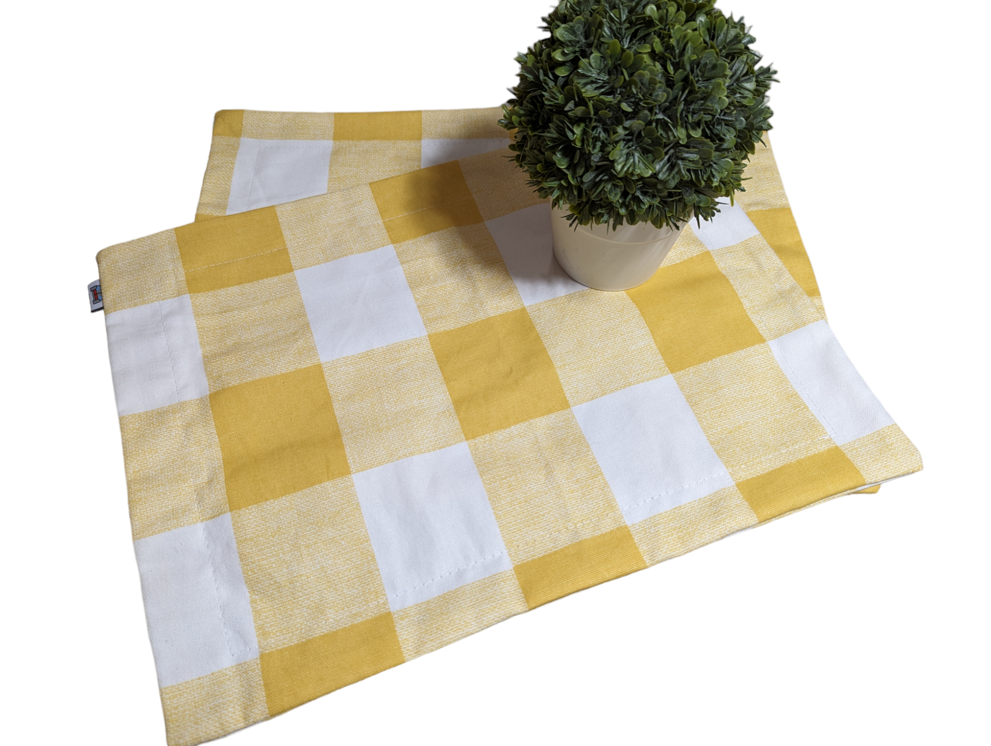 Buffalo Plaid Brazillian Yellow Set of 2 Placemats
