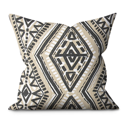 Diamond Stone Gobi Cotton Slub Throw Pillow Cover