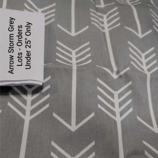 25" Under & Pillow Covers Only | Arrow Storm Grey Cotton Fabric - Create Your Own