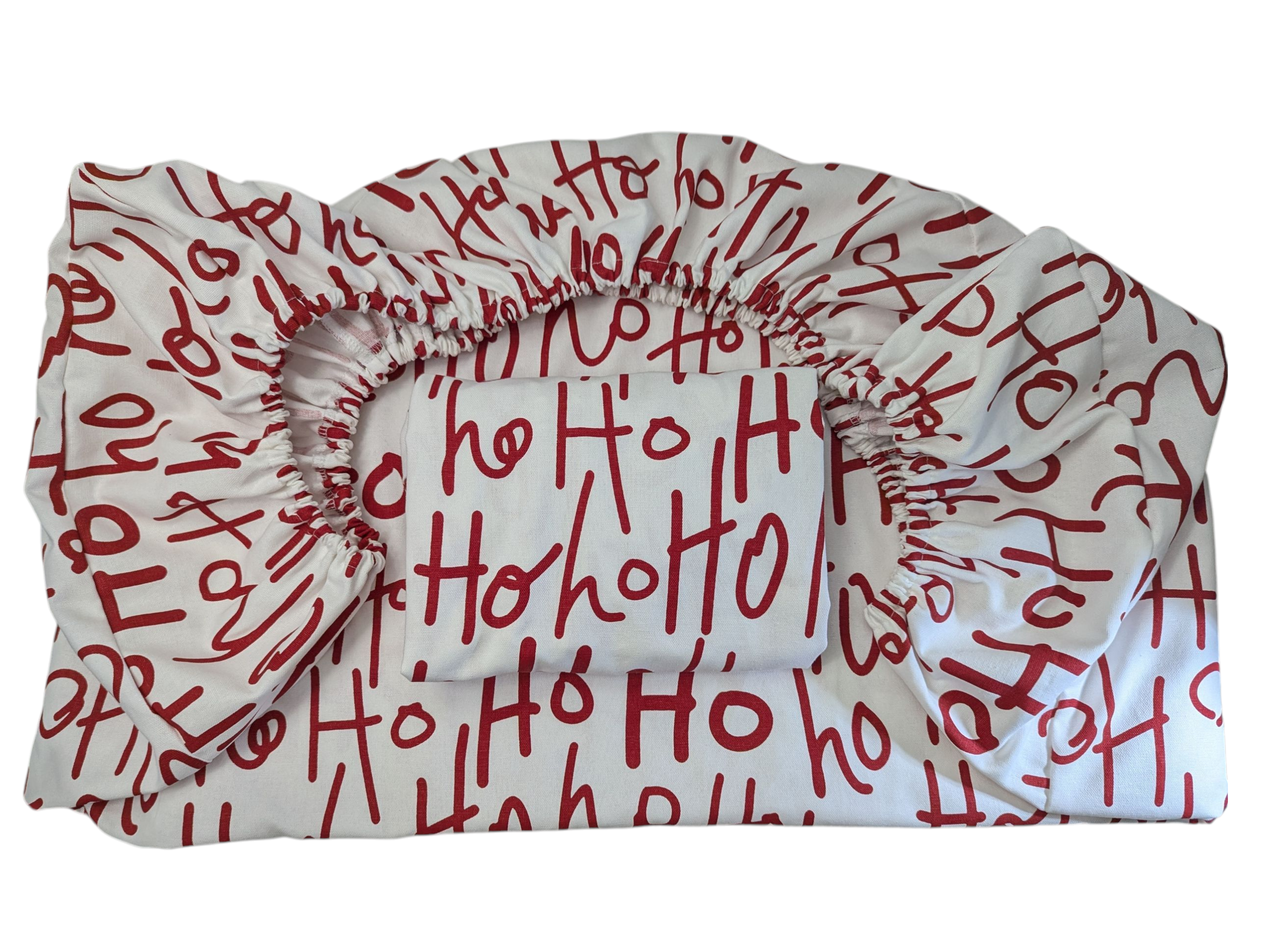 Red White Hohoho Custom Elastic Fitted Cushion Cover | Priced per cover