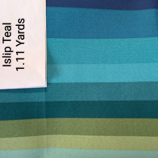 1.11 Yards | Islip Teal Fabric Water Resistant - Create Your Own