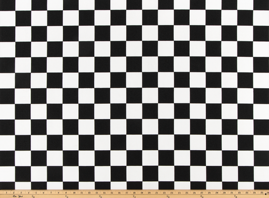 Fabric Sample Only - Checkers Black