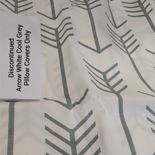 18" Under Pillow Covers Only - Create Your Own | Arrow White/Cool Grey