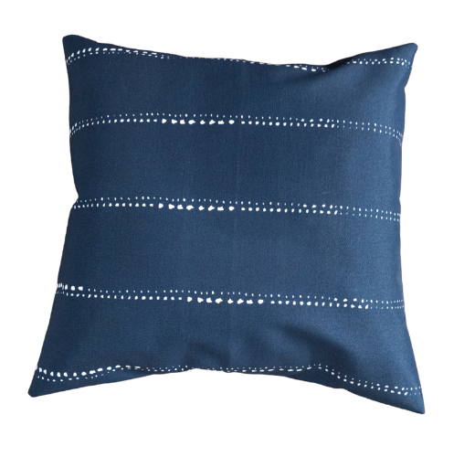 Carlo Oxford Water Resistant - Indoor/Outdoor Throw Pillow Cover - Blue Collection