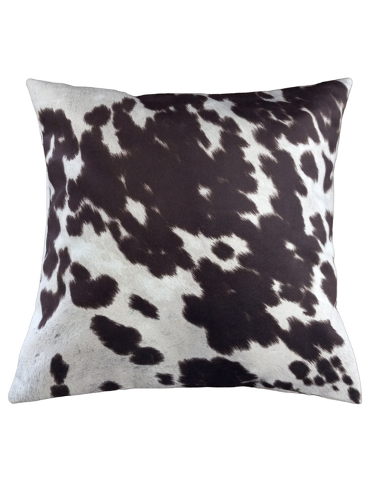 Milk Madness Faux Cowhide Throw Pillow Cover