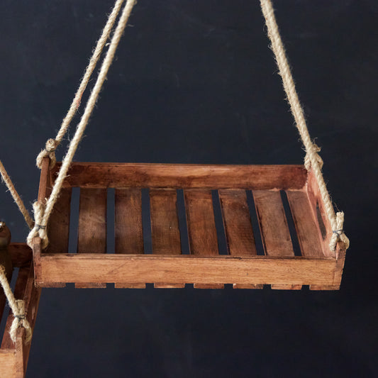 Set of Two Hanging Wood Shelves