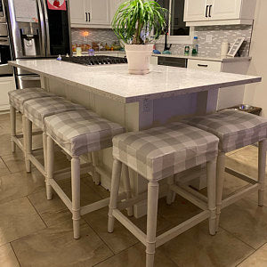 Custom Elastic Fitted Cushion Covers for Dining Room
