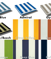 Custom Water Resistant Elastic Fitted & Protective Cushion Cover - Cabana Stripe