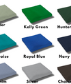 Custom Elastic Fitted & Protective Cushion Cover - Durable Duck Canvas - Choice of Solid Colors