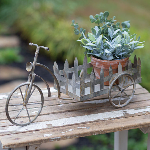 Rustic Tabletop Trike Flower Cart