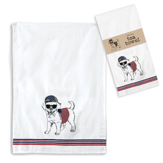 American Dog Tea Towel - Box of 4