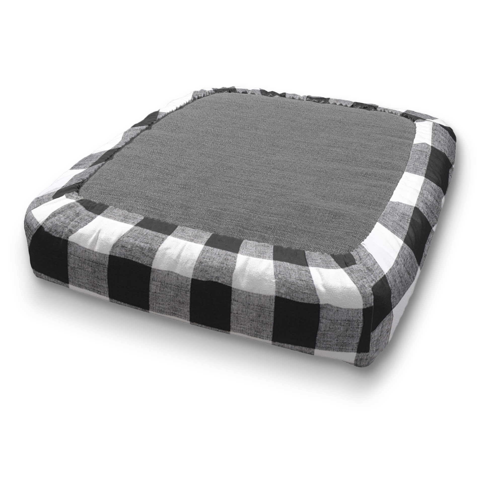 Bench Seat Custom Elastic Fitted & Protective Cushion Cover - Cotton Buffalo Plaid