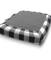 Bench Custom Elastic Fitted & Protective Cushion Cover - Cotton Buffalo Plaid