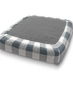 Bench Custom Elastic Fitted & Protective Cushion Cover - Cotton Buffalo Plaid