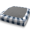 Chair Stool Custom Elastic Fitted & Protective Cushion Cover - Cotton Buffalo Plaid