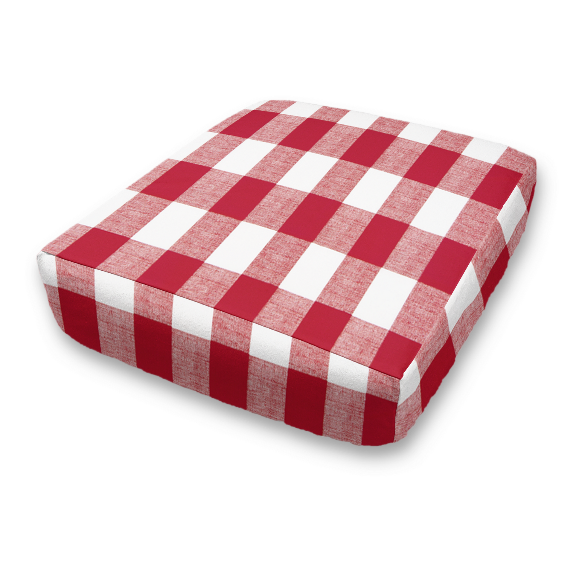 Bench Seat Custom Elastic Fitted & Protective Cushion Cover - Cotton Buffalo Plaid