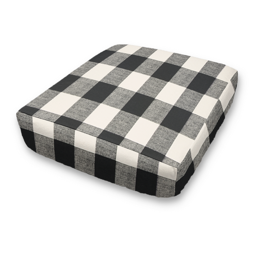 Best Seller RV Dinette Bundle 4 Piece Elastic Fitted Cushion Covers - Cotton Buffalo Plaid - Choice of Colors