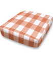 Bench Custom Elastic Fitted & Protective Cushion Cover - Cotton Buffalo Plaid