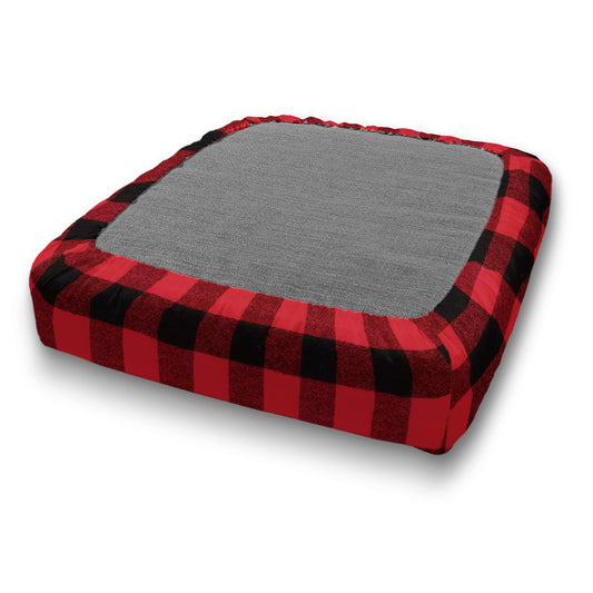 Custom Elastic Fitted & Protective Cushion Cover - Buffalo Plaid Flannel RV