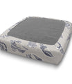 Beach Treasure Slub Custom Elastic Fitted Cushion Cover, Protective Couch Cushion Cover, Replacement Cushion Cover