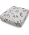 Beach Treasure Slub Custom Elastic Fitted Cushion Cover, Protective Couch Cushion Cover, Replacement Cushion Cover