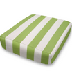 Custom Water Resistant Elastic Fitted & Protective Cushion Cover - Cabana Stripe