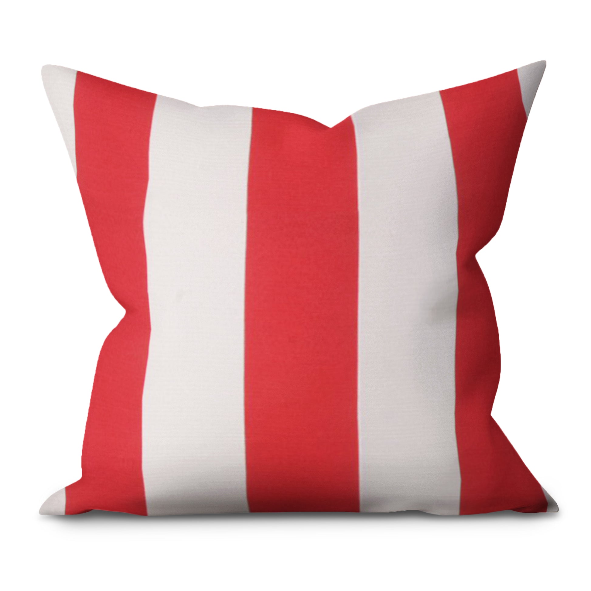 Cabana Red & White Stripe Water Resistant - Indoor/Outdoor Throw Pillow Cover