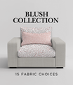 Blush Pink Collection Custom Elastic Fitted Cushion Cover - Choice of Pattern