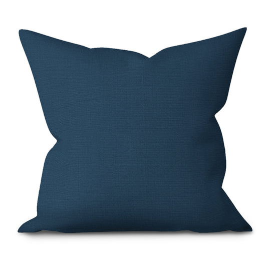 Solid Zaffre Water Resistant - Indoor/Outdoor Throw Pillow Cover