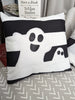 Ghost Black & White Striped Expressions Pillow Cover