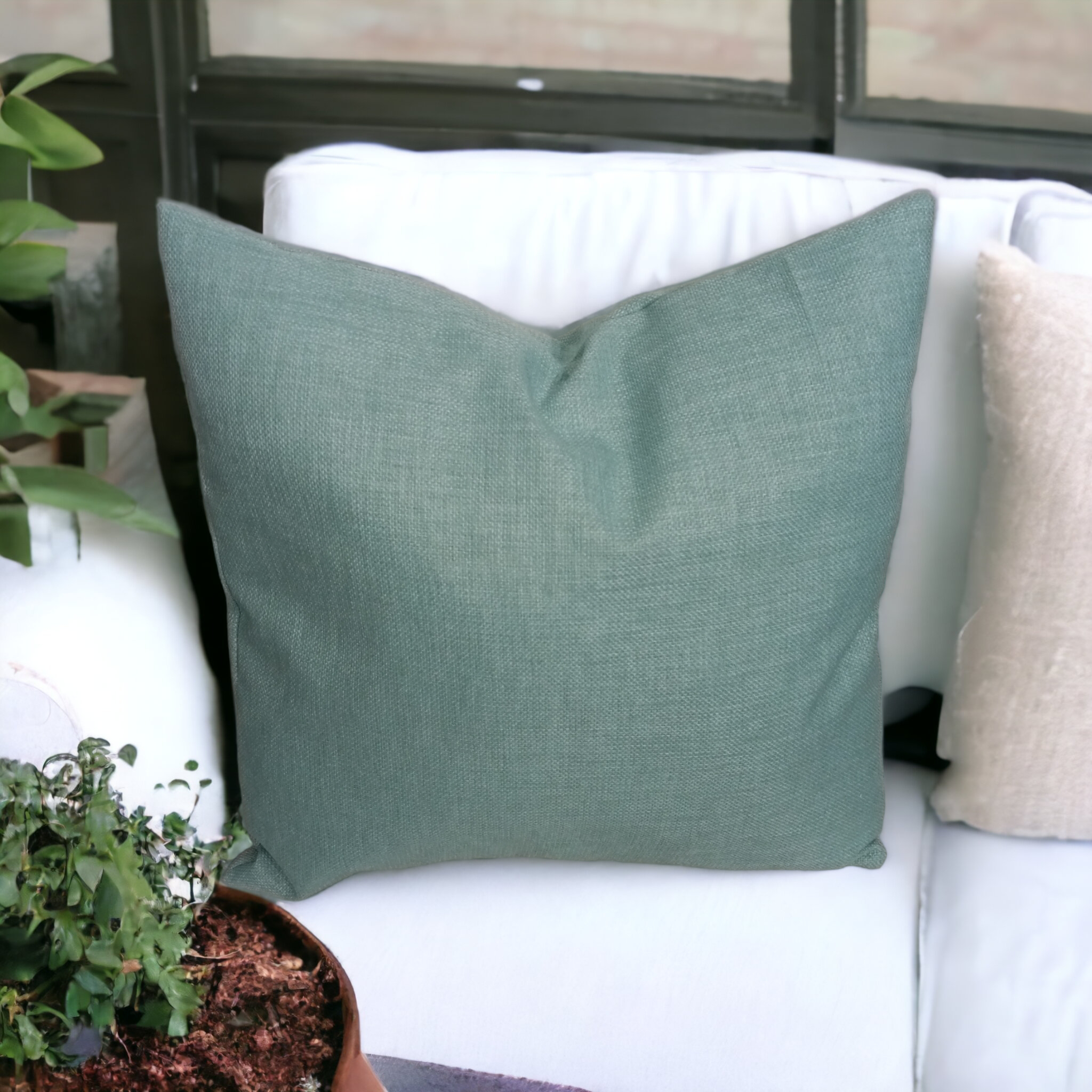 Rave Haze Water Resistant - Indoor/Outdoor Throw Pillow Cover - Blue Collection