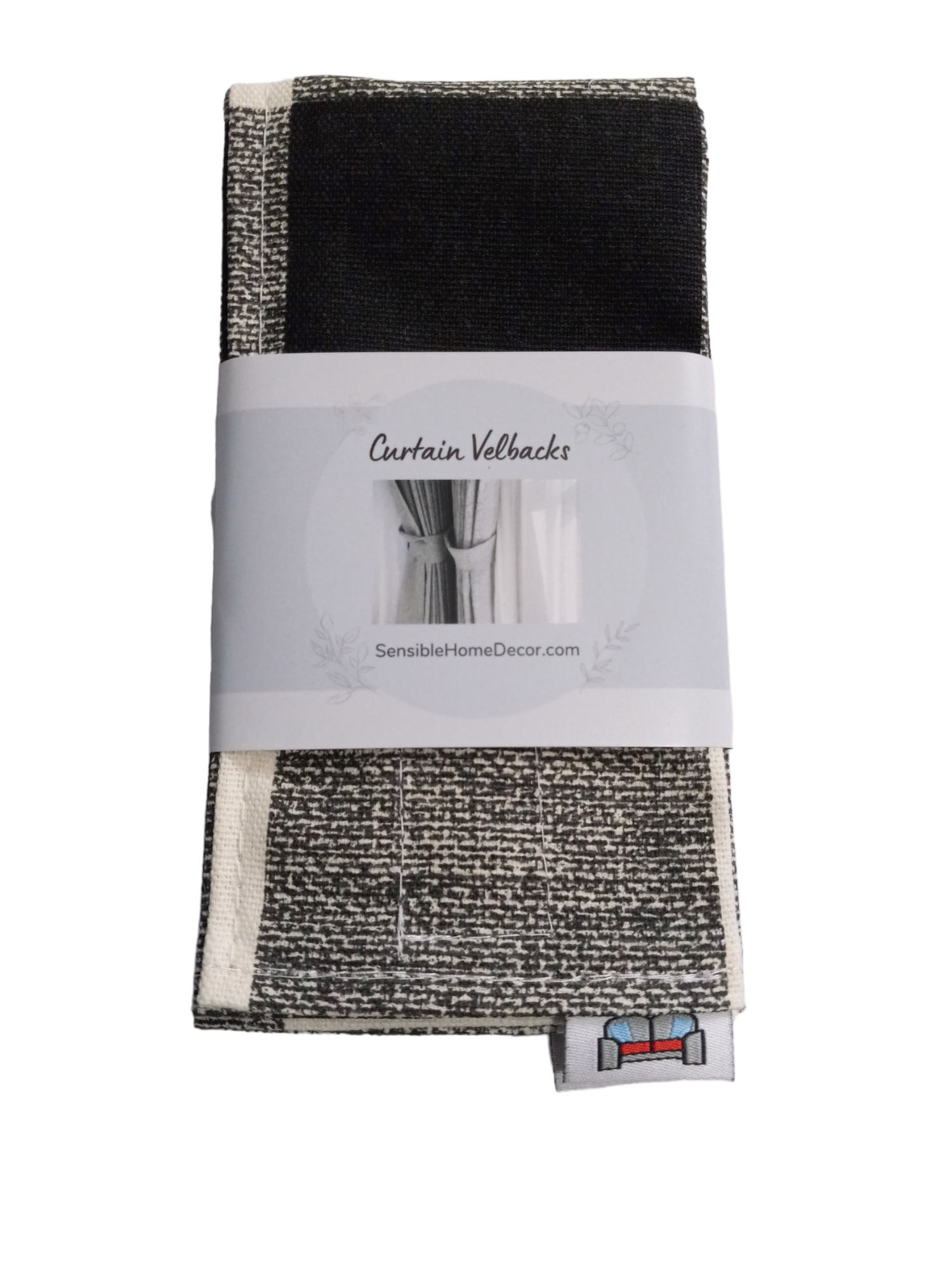 Macon Black Buffalo Plaid - Curtain Velbacks