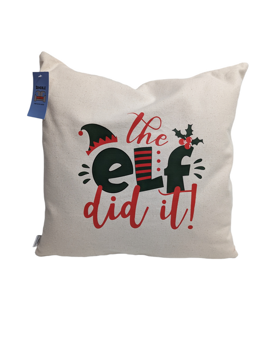 The Elf Did It Pillow Cover with Zipper