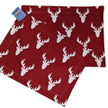 Red White Deer Christmas or Winter Set of 2 Washable Placemats
