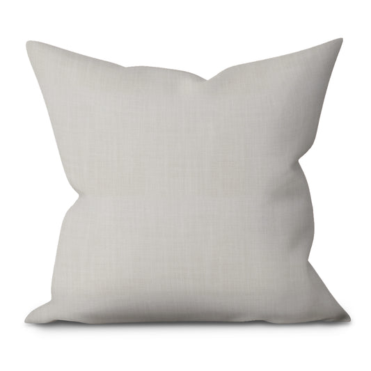 French Grey Cotton Slub Throw Pillow Cover