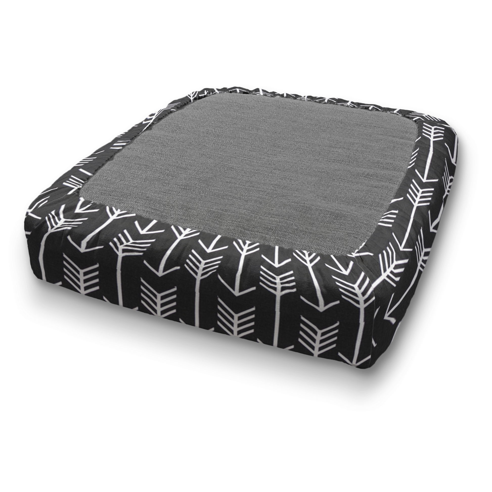 RV Dinette Bundle 4 Piece Elastic Fitted Cushion Covers - Cotton - Black Arrow Color