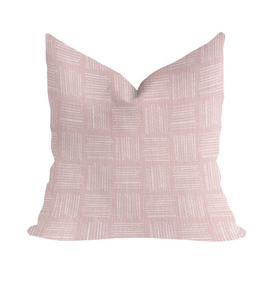 Brave Modern Blush Slub Pillow Covers with Zipper Insert