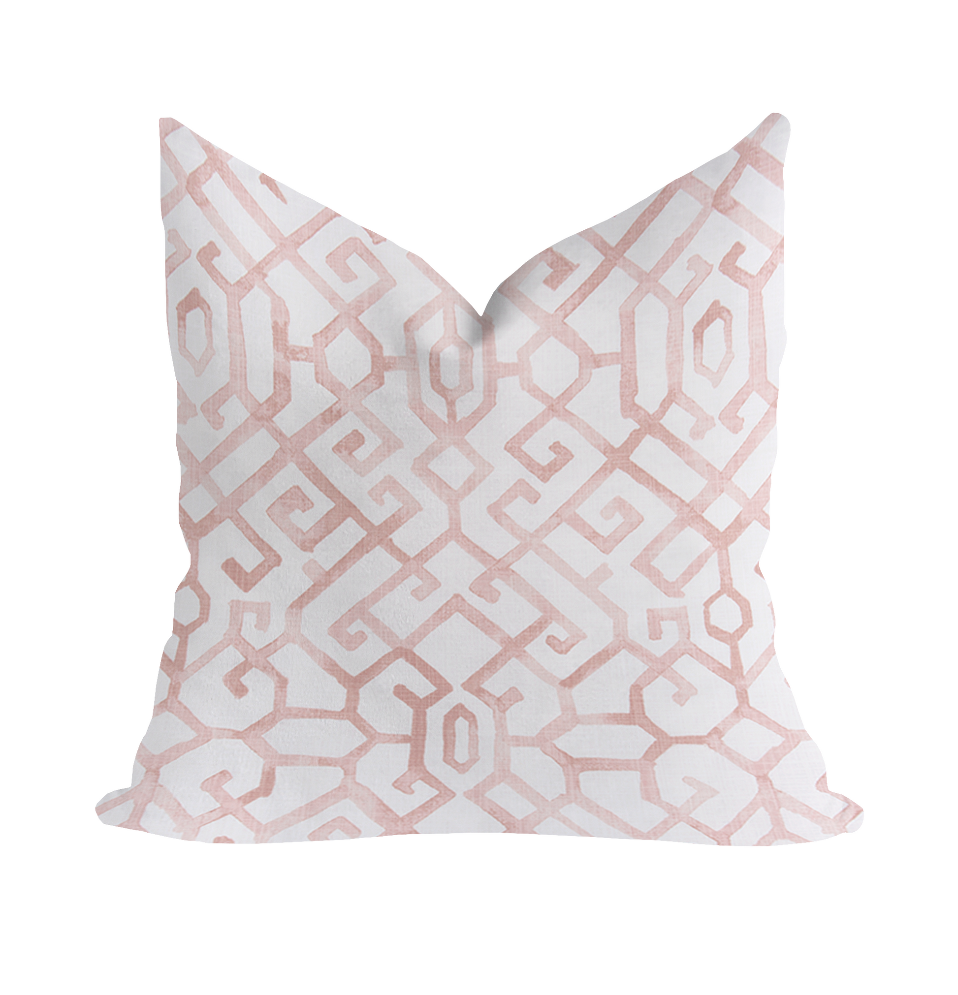 Jing Geometric Blush Slub Pillow Covers with Zipper Insert