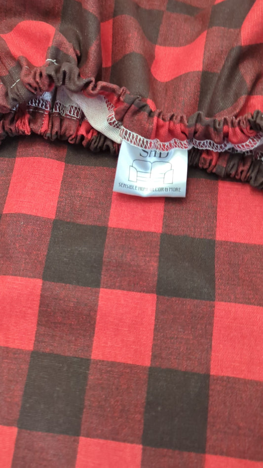 Custom Elastic Fitted & Protective Cushion Cover - Small Gingham Check