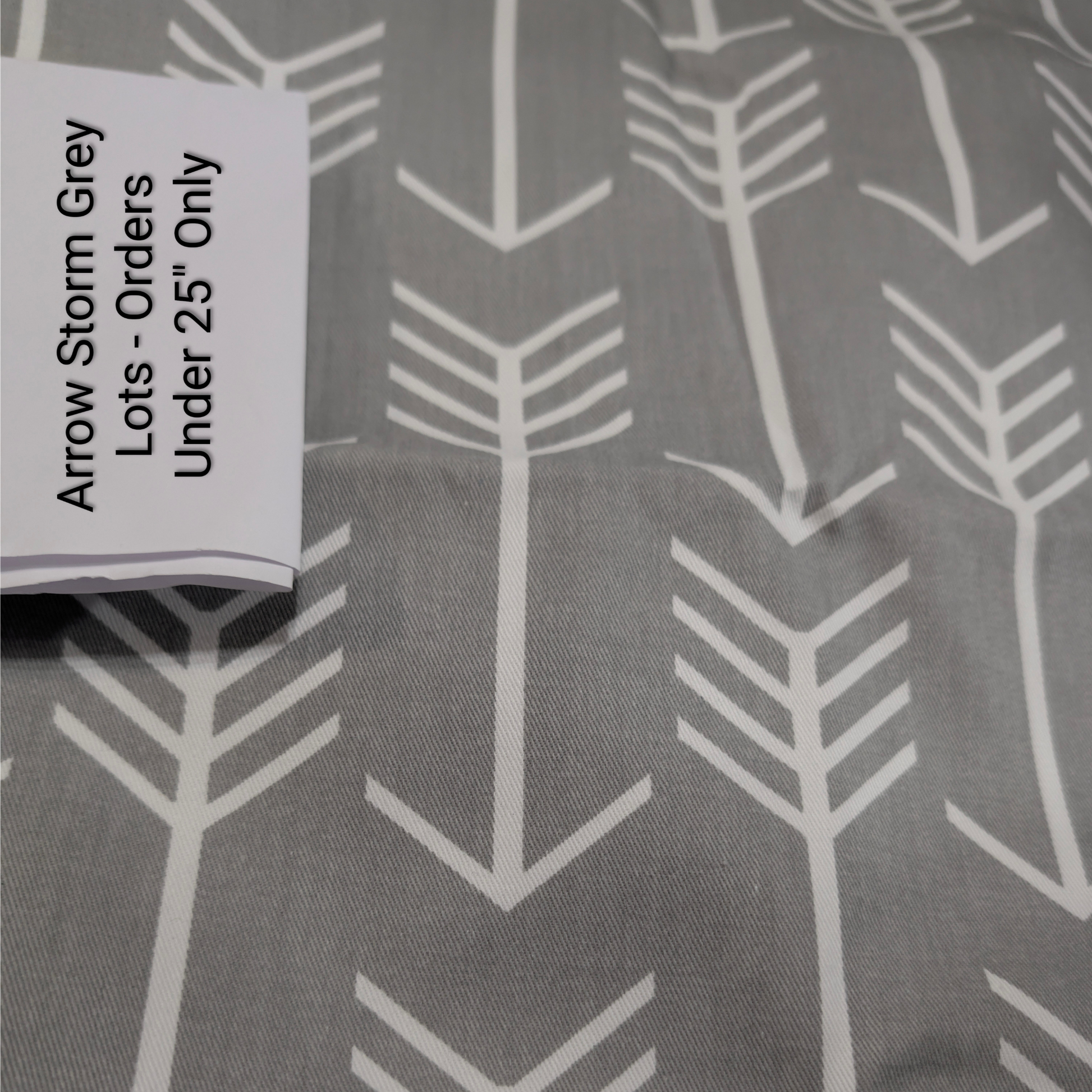 25" Under & Pillow Covers Only | Arrow Storm Grey Cotton Fabric - Create Your Own