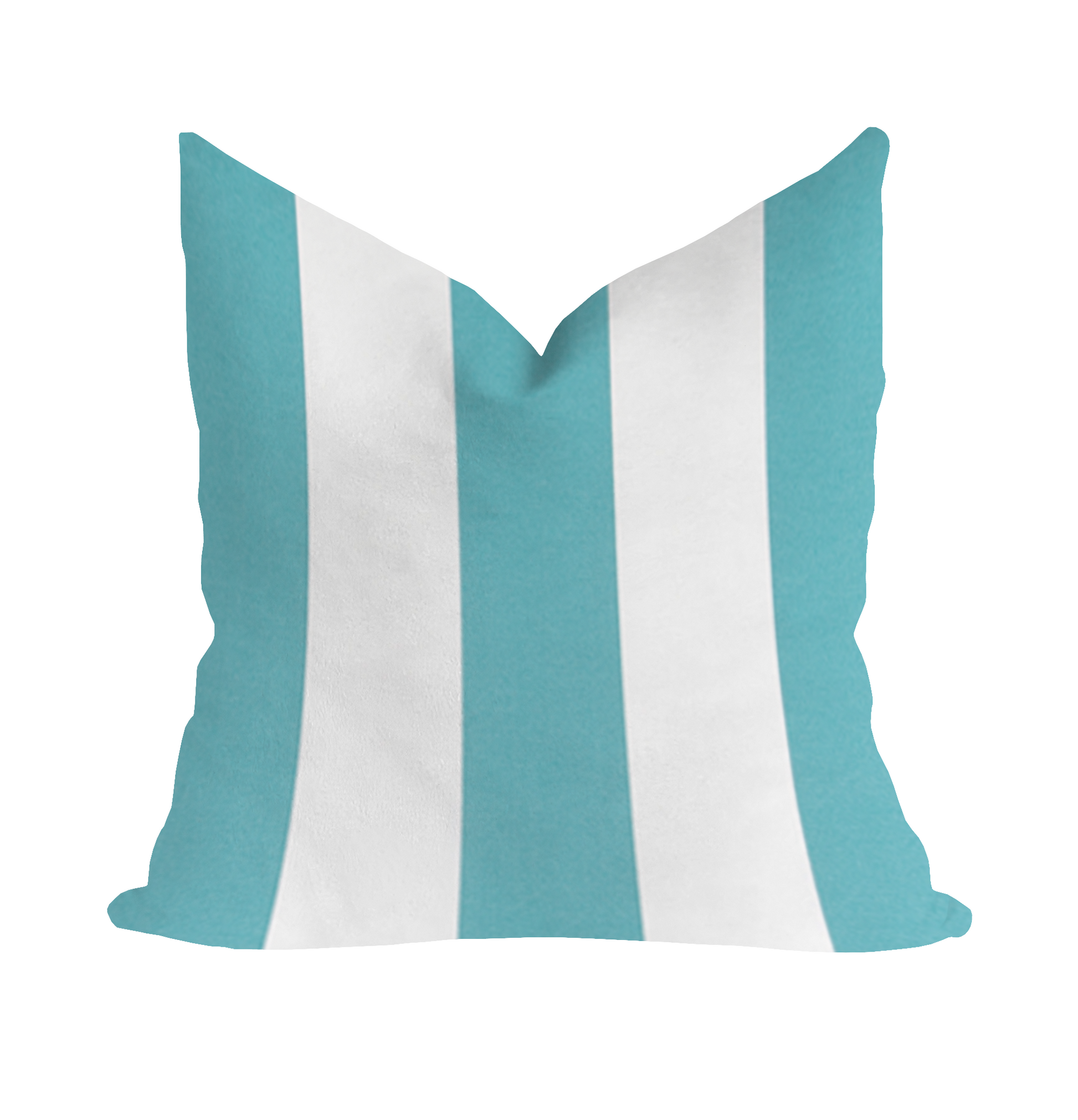 Cabana Aqua Stripe Water Resistant - Indoor/Outdoor Throw Pillow Cover