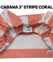 Custom Water Resistant Elastic Fitted & Protective Cushion Cover - Cabana Stripe