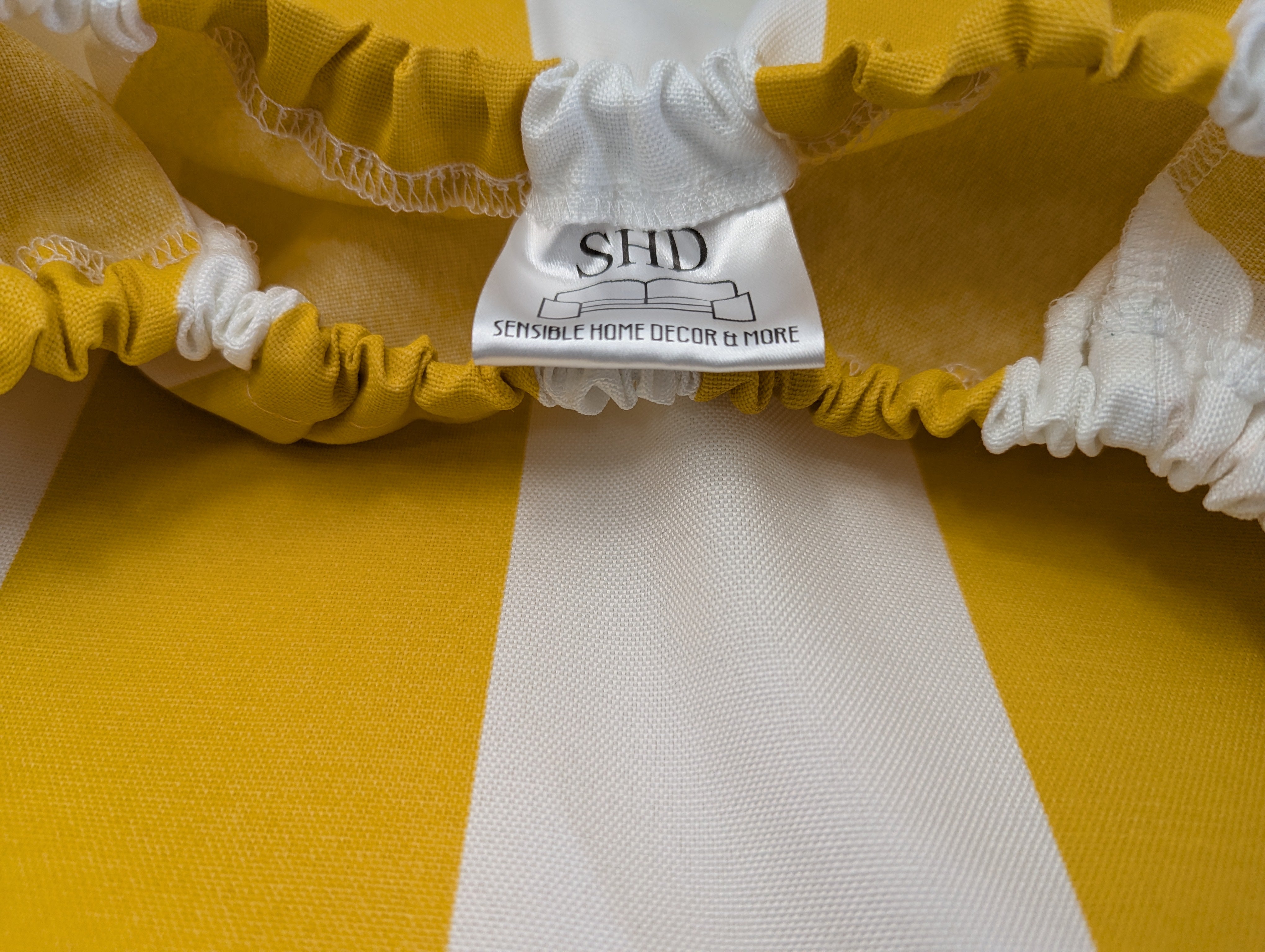 Custom Water Resistant Elastic Fitted & Protective Cushion Cover - Cabana Stripe