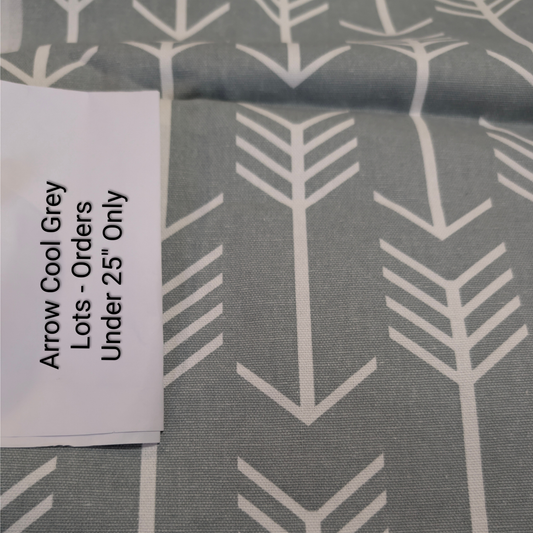25" Under & Pillow Covers Only | Arrow Cool Grey Cotton Fabric - Create Your Own